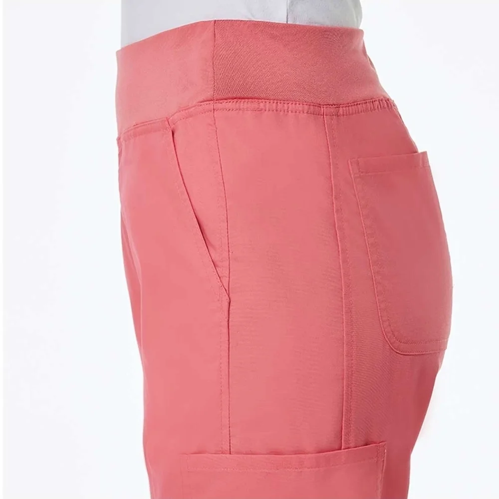 Sz Medium EON - Women's PURE Yoga 7 Pocket Scrub Pant Strawberry Pink